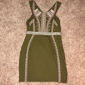 Green Embellished dress